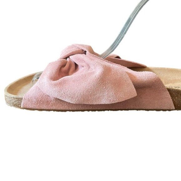 Jeffrey Campbell Do The Twist Slides Sunmist Rust Suede EU 40 Pink Bow - Picture 14 of 16